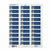 Labels op het Franse bulldog-adres (Full Sheet)