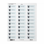 Labels op het Franse bulldog-adres (Full Sheet)