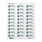 Labels op het Franse bulldog-adres (Full Sheet)