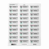Labels op het Franse bulldog-adres (Full Sheet)