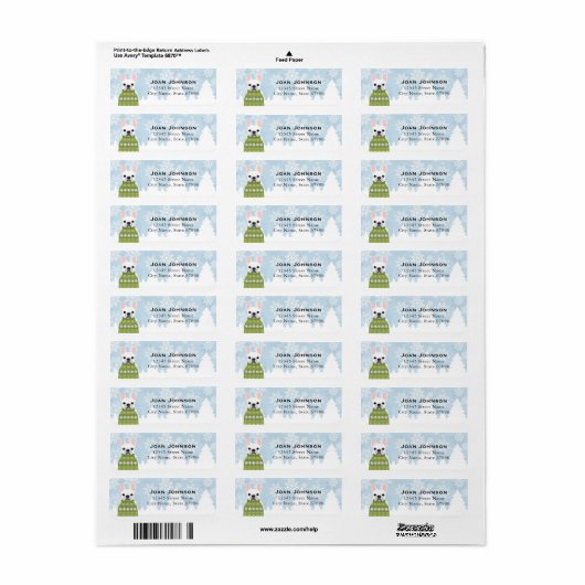 Labels op het Franse bulldog-adres (Full Sheet)