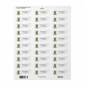 Labels op het Franse bulldog-adres (Full Sheet)