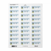 Labels op het Franse bulldog-adres (Full Sheet)