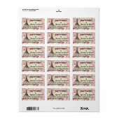 Labels, Paris Collectie Etiket (Full Sheet)