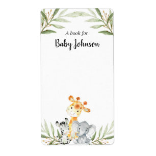 Labels stickers van baby showers met cellofaantjes
