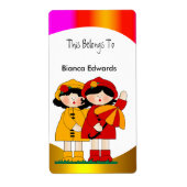 Labels Tiener Kinder Meisjes Boek Bord (Voorkant)