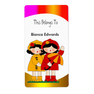 Labels Tiener Kinder Meisjes Boek Bord