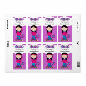 Labels tieners kinderen retro vrede boek bord bind (Full Sheet)
