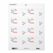 Labels - Vakantiegeld Ornament - Label cadeau (Full Sheet)