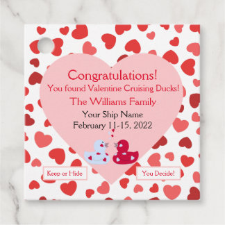 Labels Valentijns met kruisend afval