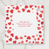 Labels Valentijns met kruisend afval (Achterkant)