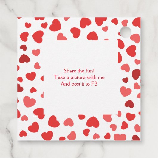 Labels Valentijns met kruisend afval (Achterkant)