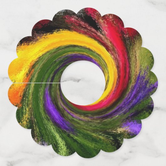 labels van "A Floral Twist" met schroefdraad (Achterkant)