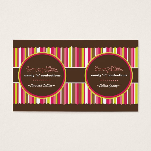 Labels van de confectie (2 in 1) visitekaartjes (Voorkant)