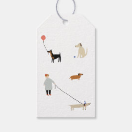 Labels van de Dog Thema Birthday Party Cadeaulabel