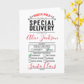 Labels van de levering van de Noordpool Sinterklaa Kaart (Gele Bloem)