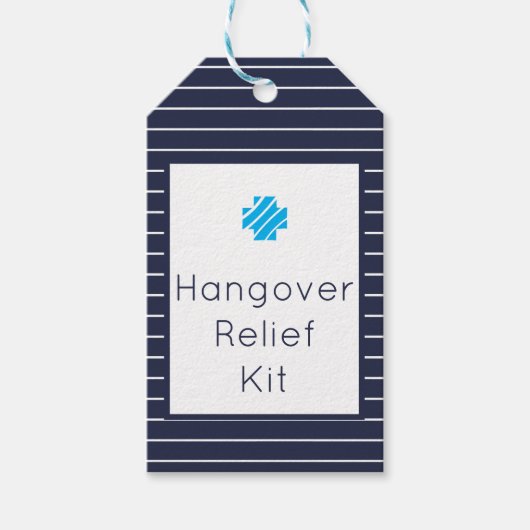 Labels van de marine en White Hangover Relief Kit Cadeaulabel (Voorkant)