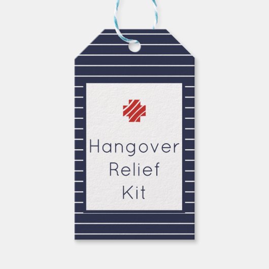 Labels van de marine en White Hangover Relief Kit Cadeaulabel (Voorkant)