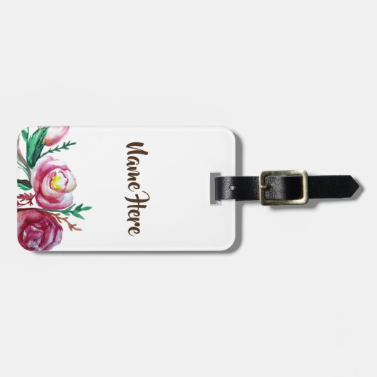 Labels van Floral Art Drawing Luggae (Voorkant horizontaal)