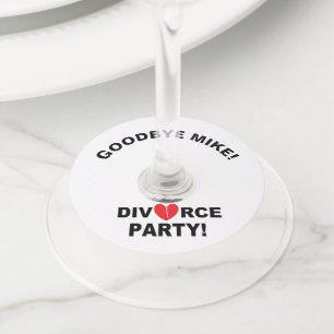 labels van gepersonaliseerd wijnglas "Divorce Part