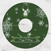 Labels van groene rendierwijn (Voorkant)