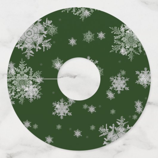 Labels van groene rendierwijn (Achterkant)