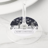 Labels van kerstvlinderglas (Dichtbij)