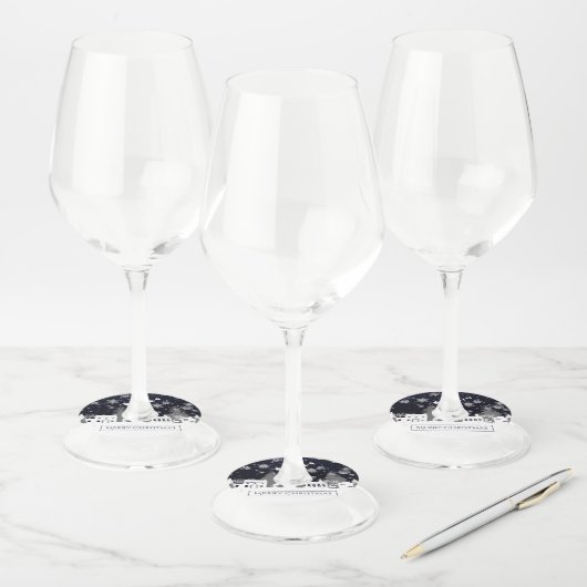 Labels van kerstvlinderglas (Set)