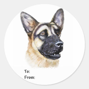 Labels van Shepherd Dog Gift