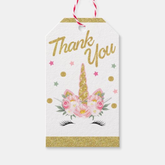 Labels van Unicorn Party Favor Cadeaulabel (Voorkant)