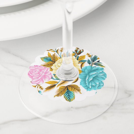 Labels van wijnglas (Dichtbij)