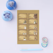 Labels van wintercadeautjes op papier - D2 Flyer (Enkel)