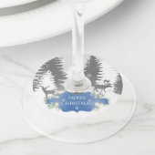 Labels van winterwonderland - blauw (Dichtbij)