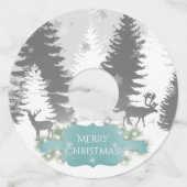 Labels van winterwonderland - Blauwgroen (Voorkant)