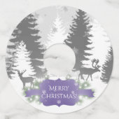 Labels van winterwonderland - Paars (Voorkant)