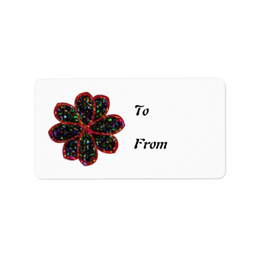 Labels van zwart en rood Cadeau (Voorkant)