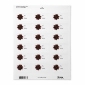Labels van zwart en rood Cadeau (Full Sheet)