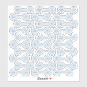 labels voor 30 ronde pasteurblauw-barbelprijs op m (Vel)