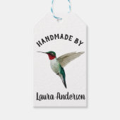 Labels voor aangepaste Kraft Hummingbird Gift Cadeaulabel (Voorkant)