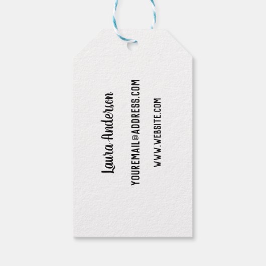 Labels voor aangepaste Kraft Hummingbird Gift Cadeaulabel (Achterkant)