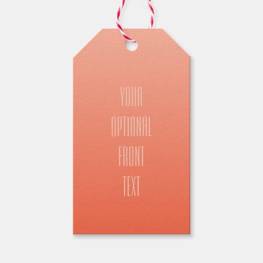 Labels voor aangepaste tekstcadeautjes voor peach  cadeaulabel (Voorkant)