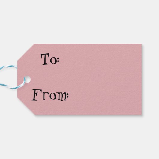 Labels voor atoomroze ogee en Starburst Cadeaulabel (Achterkant Horizontaal)