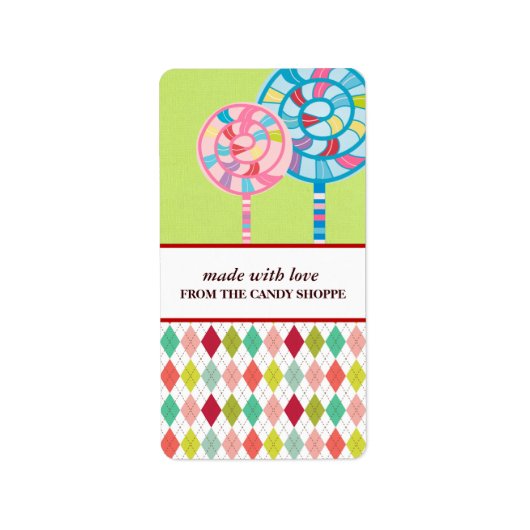 Labels voor bedrijfsproducten in de snoep (Voorkant)