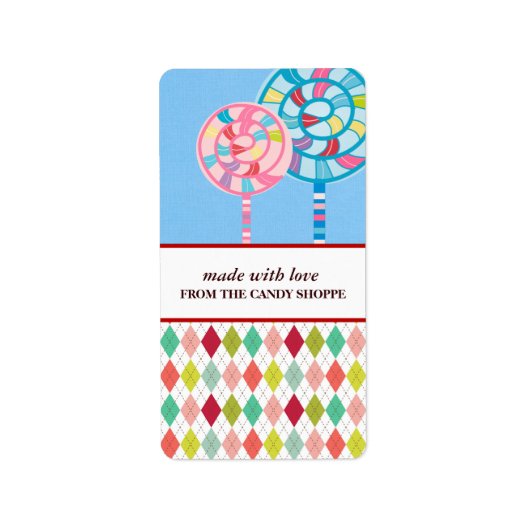 Labels voor bedrijfsproducten in de snoep (Voorkant)