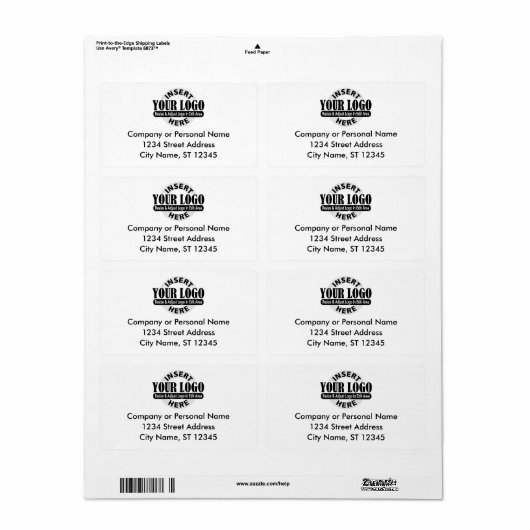 Labels voor bedrijfsretouradres (Full Sheet)