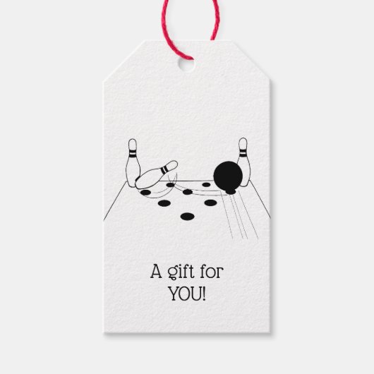 Labels voor Bowling-spellen en spelden Cadeaulabel (Voorkant)