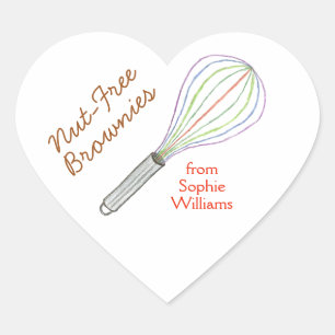 Labels voor brownie bakken / Notenvrije brownies