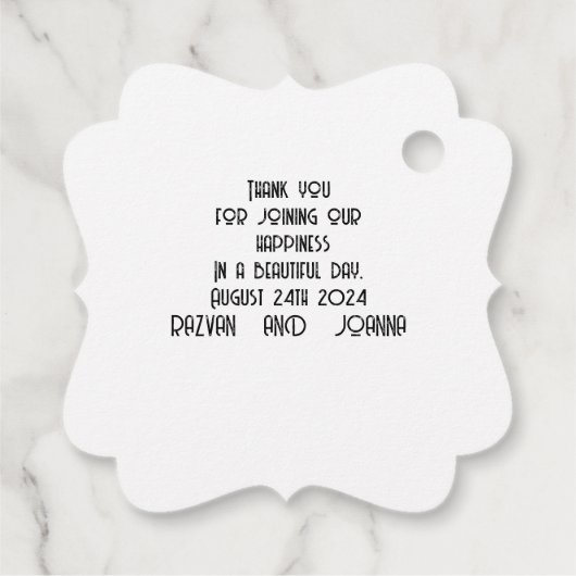 Labels voor bruiloft (Achterkant)