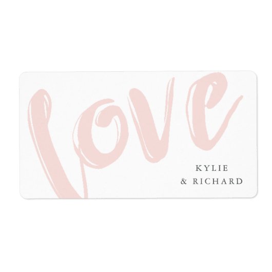 Labels voor bruiloft | Love Typography (Voorkant)