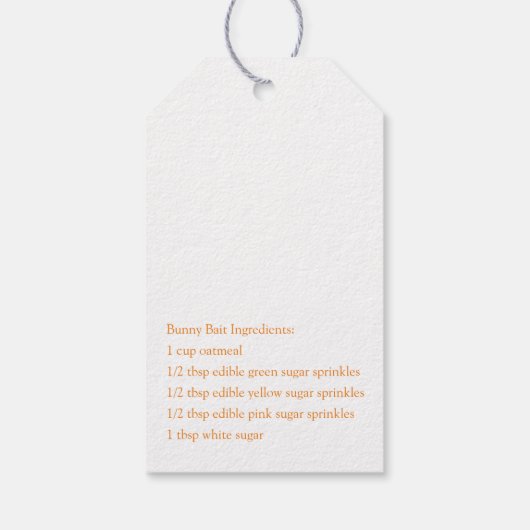 Labels voor Bunny Bait Gift Cadeaulabel (Achterkant)